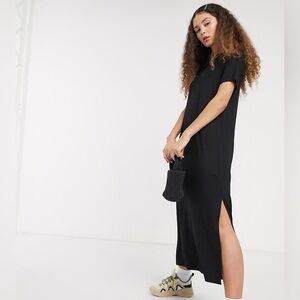 Monki Stockholm Isabella Midi Dress in Black